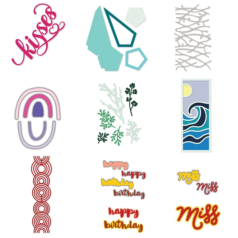 Cutting Dies Words Kisses Miss Happy Flowers Round Triangle Frame Waves For DIY Scrapbooking Embossing Paper Cards Dies 2021 New
Cutting Dies Words Kisses Miss Happy Flowers Round Triangle Frame Waves For DIY Scrapbooking Embossing Paper Cards Dies 2021 New