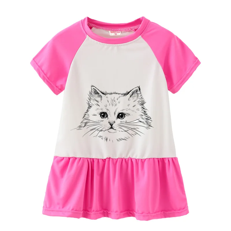 Girls Dresses Cartoon cat short sleeve printed dress Girls 2021 Christmas Children Clothing Cotton Toddler Princess Dress 2-6Y
Girls Dresses Cartoon cat short sleeve printed dress Girls 2021 Christmas Children Clothing Cotton Toddler Princess Dress 2-6Y