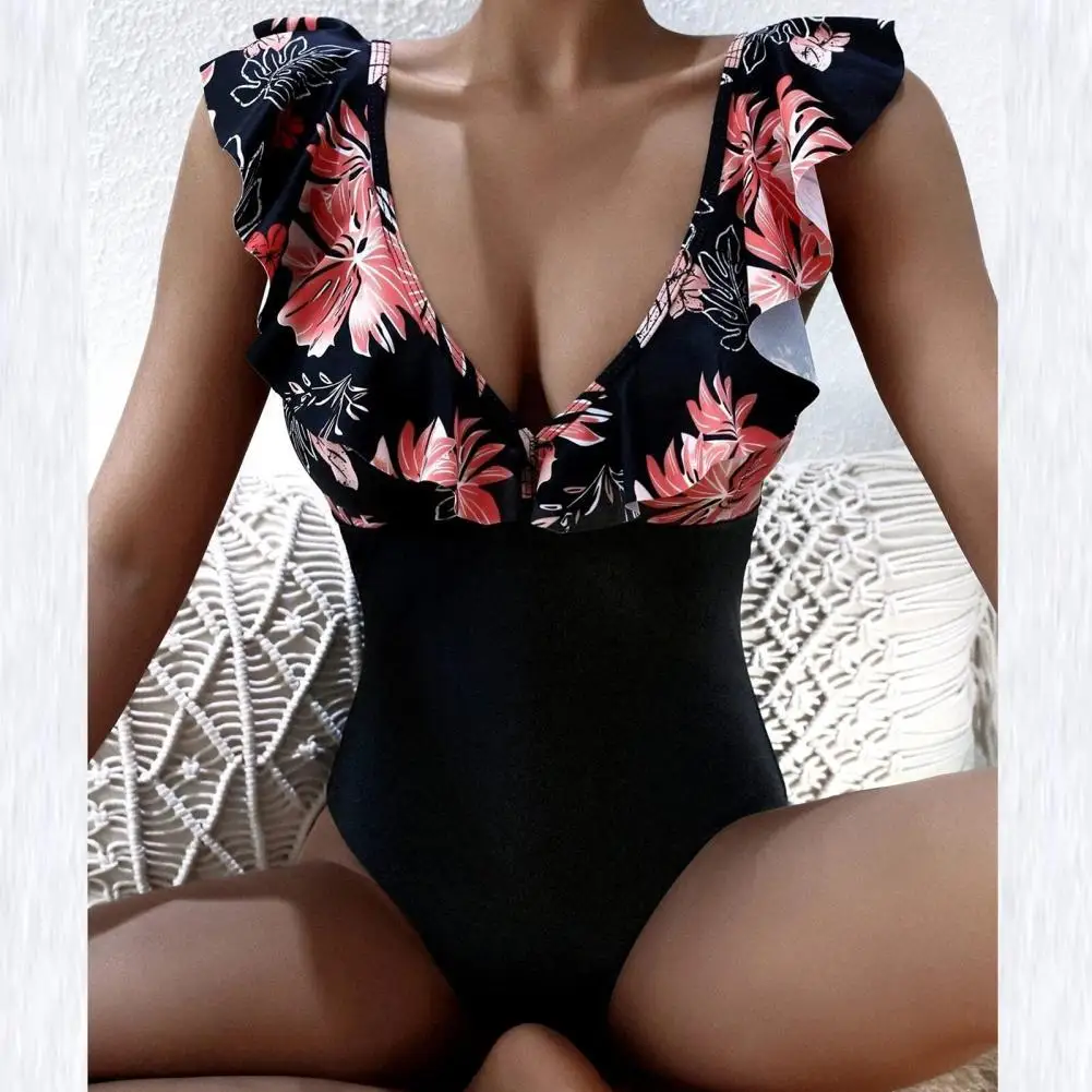 Women Push Up One Piece Quick-drying Ruffle Floral Print Bathing Suit Swimsuit for Swimming Pool
Women Push Up One Piece Quick-drying Ruffle Floral Print Bathing Suit Swimsuit for Swimming Pool
