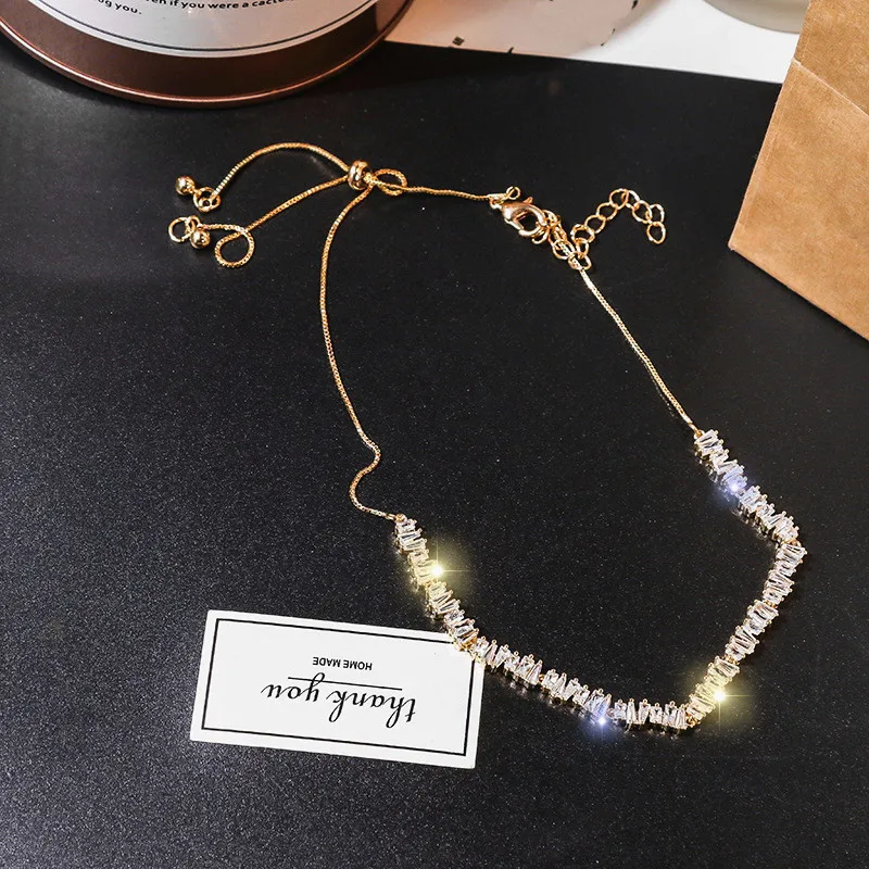 Корейское роскошное блестящее ожерелье из циркона для женщин новинка 2020 модное