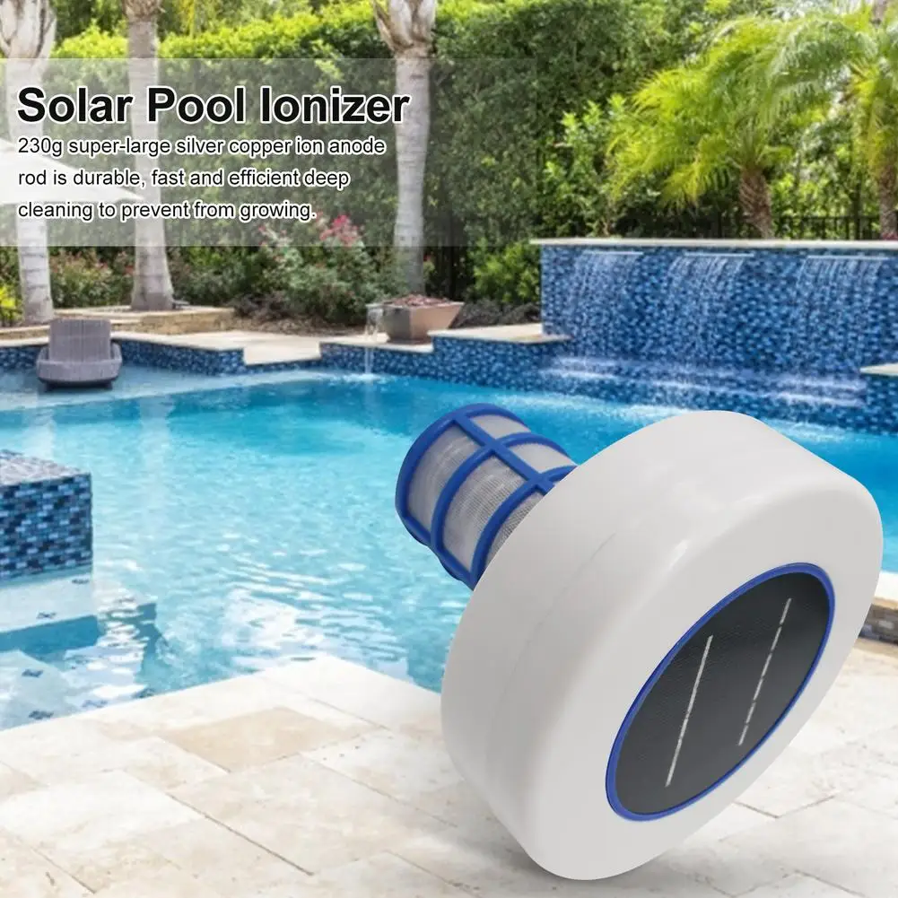 

1.5-2W Solar swimming Pool purifier Ionizer Water Purifier portable fish tank outdoor pool hot tub Aquarium Water purifier
