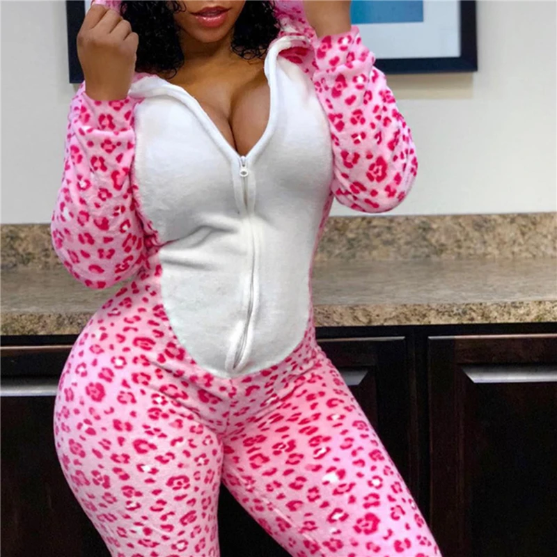 One Piece Bodysuit Pajamas Autumn Cheetah Print Clothes Long Sleeve Casual Loose Dresses For Women Sexy Rompers Womens Jumpsuits 
One Piece Bodysuit Pajamas Autumn Cheetah Print Clothes Long Sleeve Casual Loose Dresses For Women Sexy Rompers Womens Jumpsuits