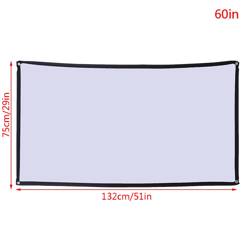 60 100 120 inch Foldable Projector Screen HD White Projection Screen 3D Movie for Outdoor Camping 16:9 Portable 1pc
60 100 120 inch Foldable Projector Screen HD White Projection Screen 3D Movie for Outdoor Camping 16:9 Portable 1pc