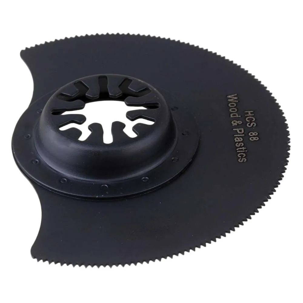 88mm Black High-Carbon Steel Universal Oscillating Multitool Semicircle Saw Blades with Countersunk Head 
88mm Black High-Carbon Steel Universal Oscillating Multitool Semicircle Saw Blades with Countersunk Head