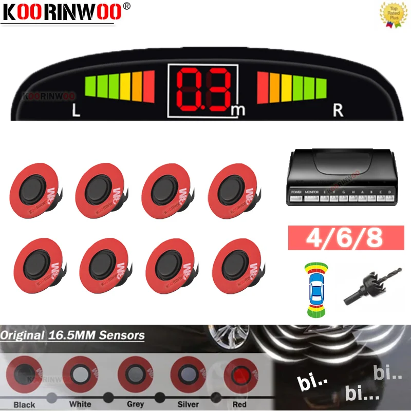 Koorinwoo Smart System for car LED Monitor Original 13mm Parkmaster Car Sensors 4/6/8 Colorful Security Car Detector Radar Trunk
Koorinwoo Smart System for car LED Monitor Original 13mm Parkmaster Car Sensors 4/6/8 Colorful Security Car Detector Radar Trunk