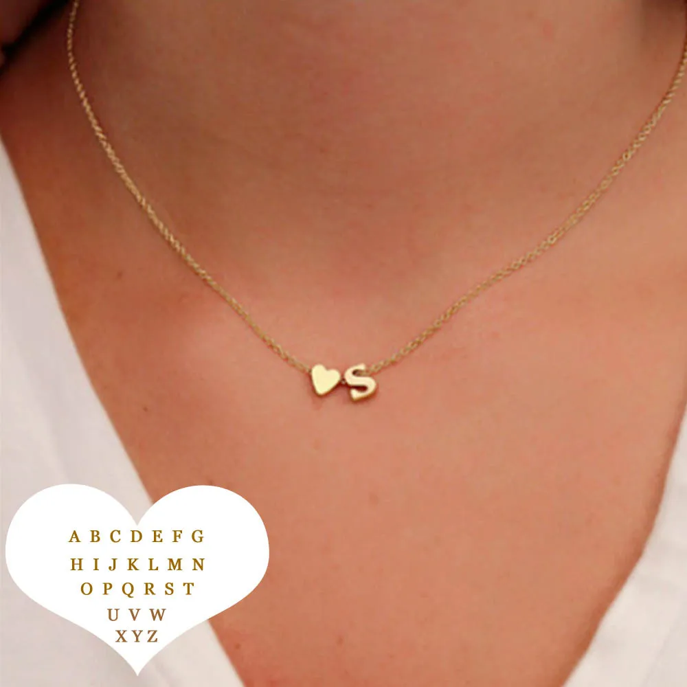 2021 Trend Name Tiny Heart Dainty Initial Necklace With Letter Choker Chain Necklace For Women Gold Silver Color Pendant Jewelry
2021 Trend Name Tiny Heart Dainty Initial Necklace With Letter Choker Chain Necklace For Women Gold Silver Color Pendant Jewelry