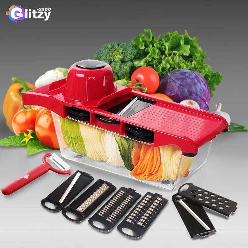 Vegetable Cutter 6 in 1 Mandoline Multi Slicer Fruit Peeler Potato Cheese Grater Chopper Kitchen Cutting Accessories Tools
Vegetable Cutter 6 in 1 Mandoline Multi Slicer Fruit Peeler Potato Cheese Grater Chopper Kitchen Cutting Accessories Tools