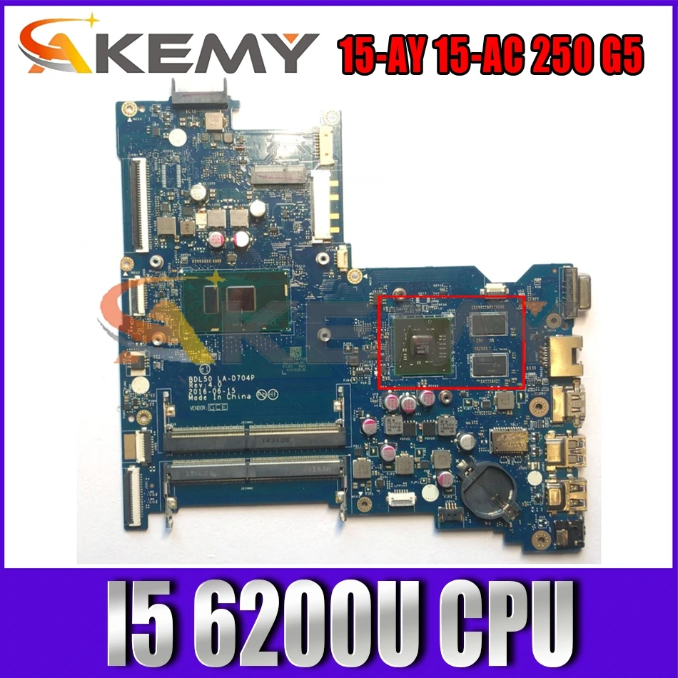 Akemy BDL50 LA-D704P для HP 15-AY 15-AC 250 G5 Тетрадь Материнская плата ноутбука I5 6200U DDR4 858580-601 854936-601 Тесты Ok Быстрая доставка
Akemy BDL50 LA-D704P для HP 15-AY 15-AC 250 G5 Тетрадь Материнская плата ноутбука I5 6200U DDR4 858580-601 854936-601 Тесты Ok Быстрая доставка