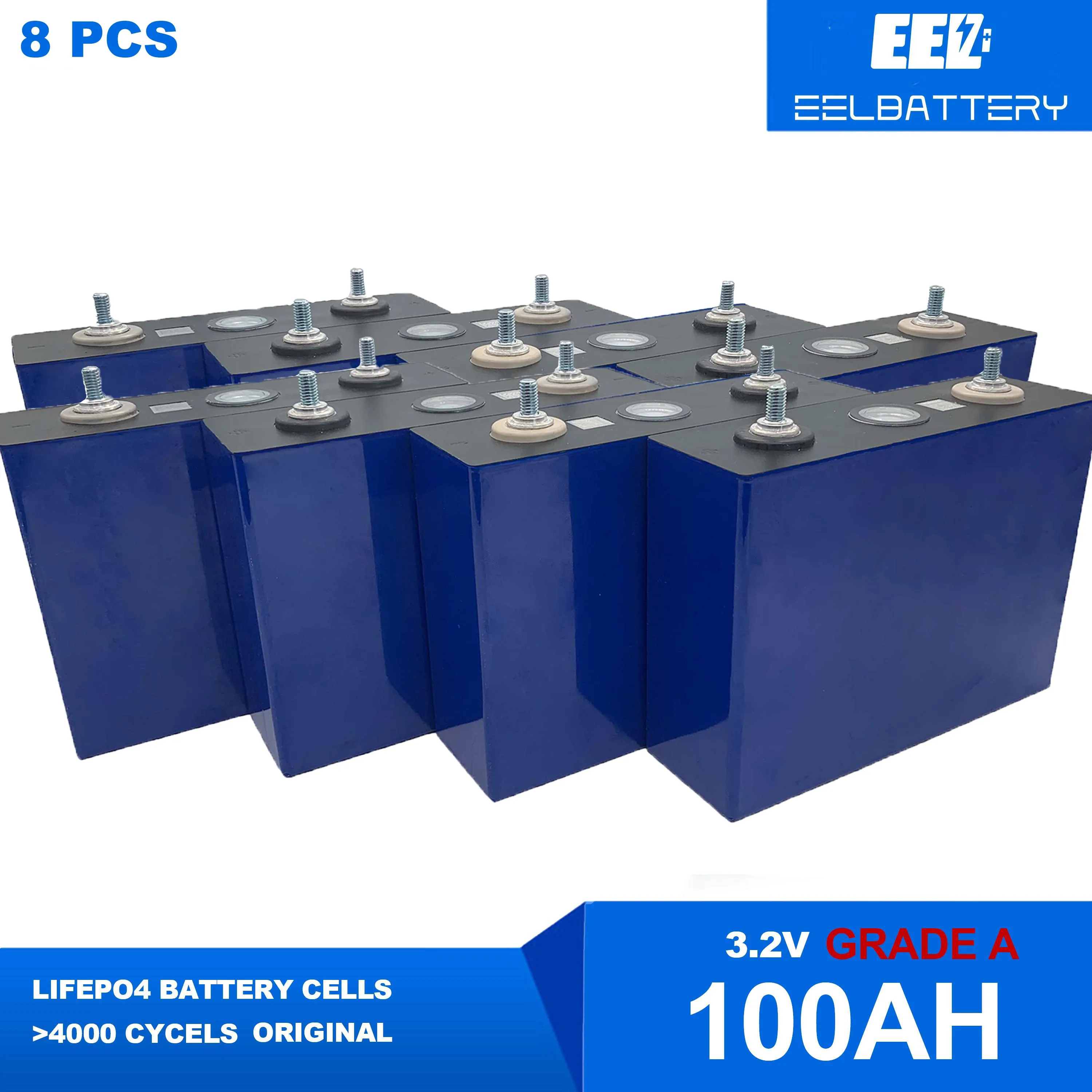 8PCS 3.2V 100Ah 230Ah 280Ah 320Ah Lifepo4 Battery Cells Grade A 12V 24V 48V DIY Pack for Solar Power Electric Vehicle Golf Car
8PCS 3.2V 100Ah 230Ah 280Ah 320Ah Lifepo4 Battery Cells Grade A 12V 24V 48V DIY Pack for Solar Power Electric Vehicle Golf Car