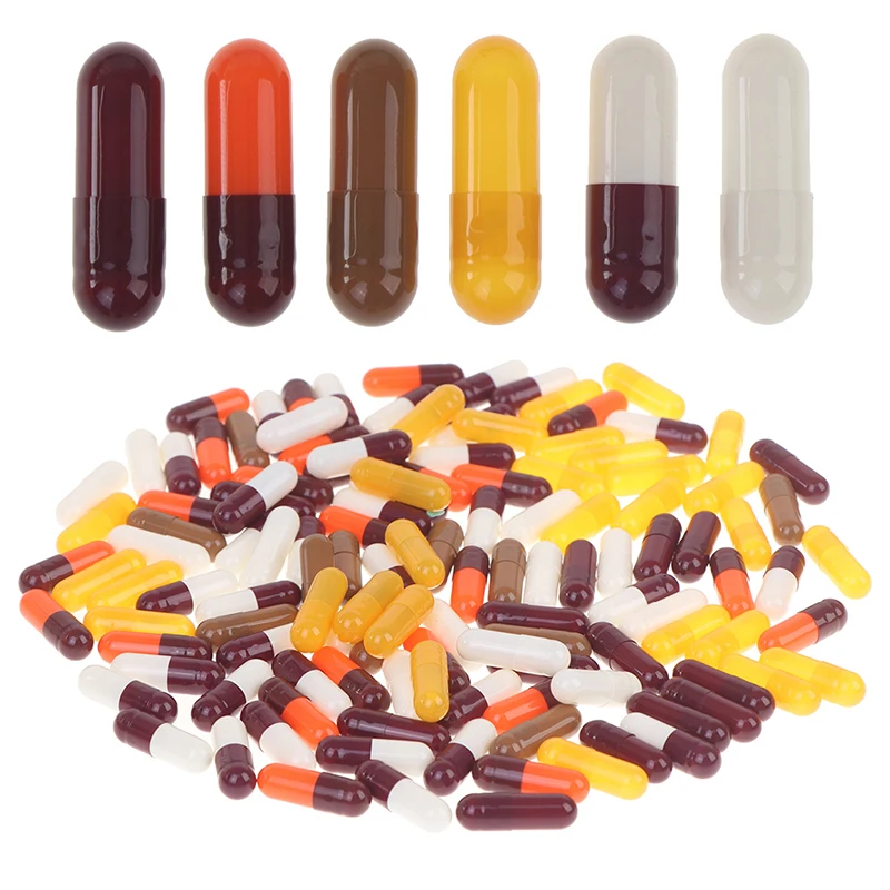 1000Pcs Colorful Empty Capsules 0# Empty Gelatin Clear Capsules Hollow Hard Gelatin Pill Cases Splitters 
1000Pcs Colorful Empty Capsules 0# Empty Gelatin Clear Capsules Hollow Hard Gelatin Pill Cases Splitters