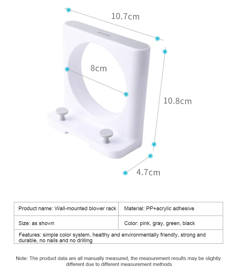 1PC Wall-mounted Hair Dryer Rack Punch-free Eco-friendly Durable Square Shape Hair Dryer Bracket For Bathroom Storage Supplies
1PC Wall-mounted Hair Dryer Rack Punch-free Eco-friendly Durable Square Shape Hair Dryer Bracket For Bathroom Storage Supplies