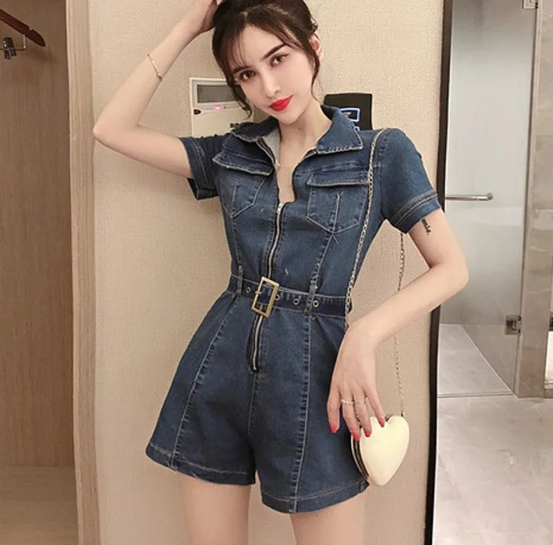 2021 summer Fashion Blue High Waist Denim Jumpsuit Women zipper short Sleeve Straight Loose Cowboy Rompers Jumpsuit
2021 summer Fashion Blue High Waist Denim Jumpsuit Women zipper short Sleeve Straight Loose Cowboy Rompers Jumpsuit
