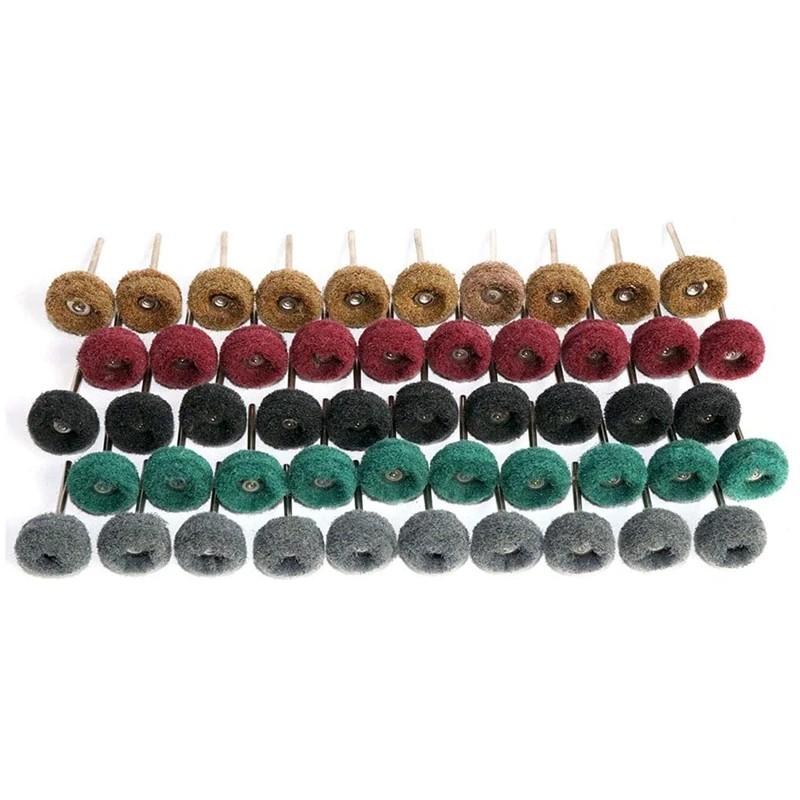 50Pcs Abrasive Buffing Polishing Wheel Set For Rotary Tool, Scouring Pad Brush Polishing Kit, Removal Of Rust, Deburring
50Pcs Abrasive Buffing Polishing Wheel Set For Rotary Tool, Scouring Pad Brush Polishing Kit, Removal Of Rust, Deburring