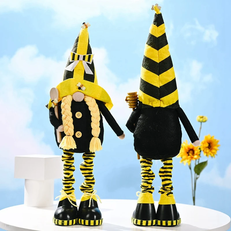 2 Pcs Long Legged Flexible Bee Gnome Faceless Doll Easter Decoration Easter Plush Dwarf Home Party Decorations Kids Toys
2 Pcs Long Legged Flexible Bee Gnome Faceless Doll Easter Decoration Easter Plush Dwarf Home Party Decorations Kids Toys