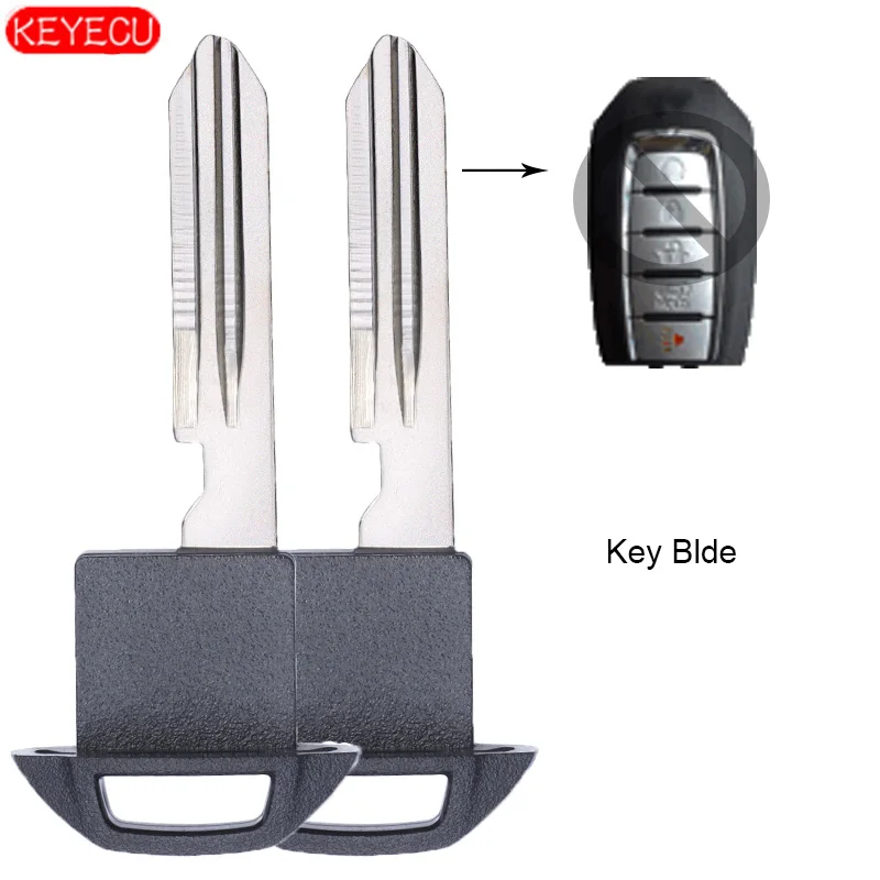 

KEYECU 2PCS Emergency Insert Key Blade Prox Keyless Uncut Key for Nissan Infiniti QX60 Murano Pathfinder 2019 FCC: KR5TXN7