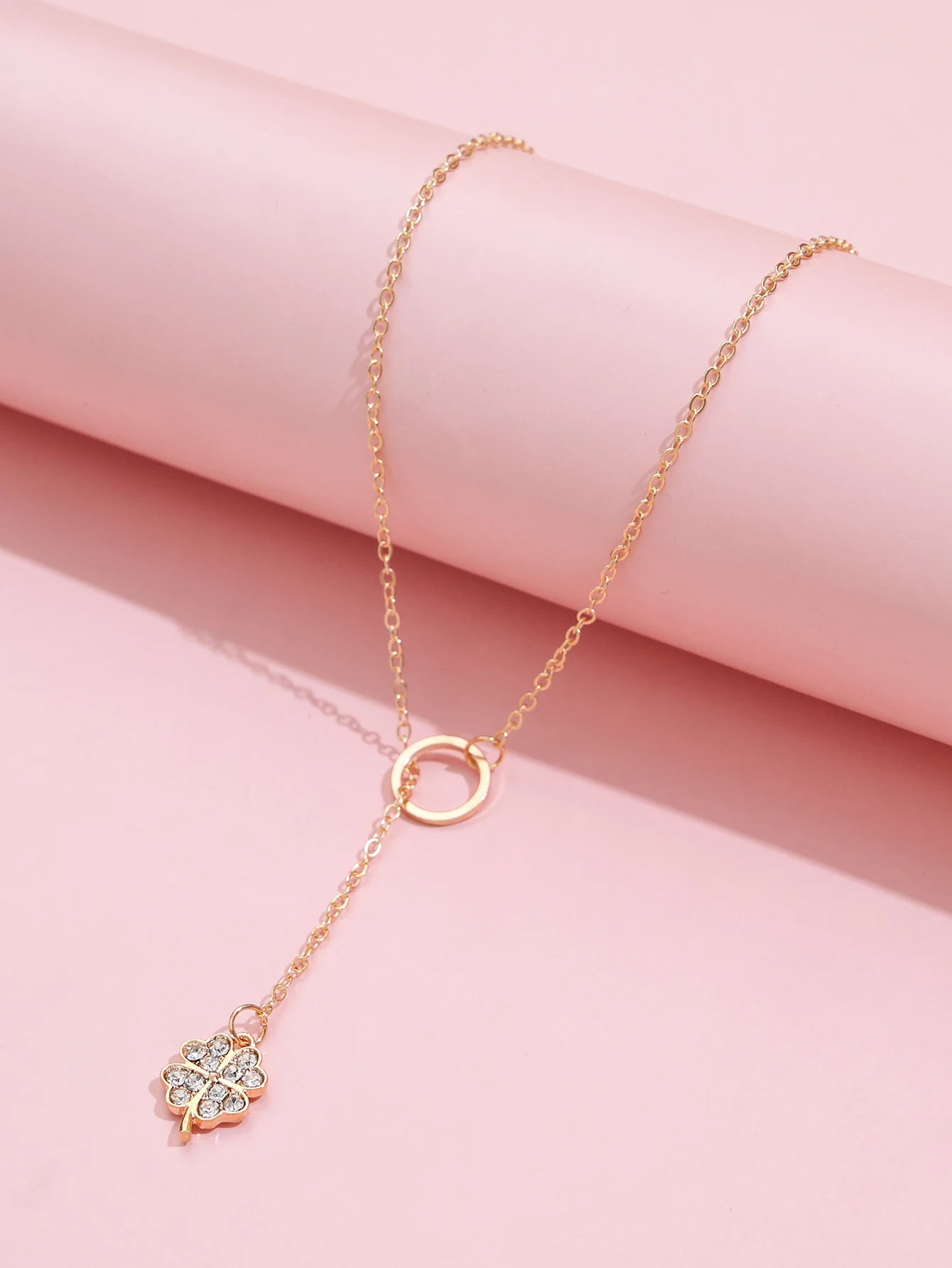 Metal Gold Chain Clover Crystal Pendant Necklace for Women Cute Rhinestone Girl Around the Neck Jewelry Teen Gift Free Shipping
Metal Gold Chain Clover Crystal Pendant Necklace for Women Cute Rhinestone Girl Around the Neck Jewelry Teen Gift Free Shipping