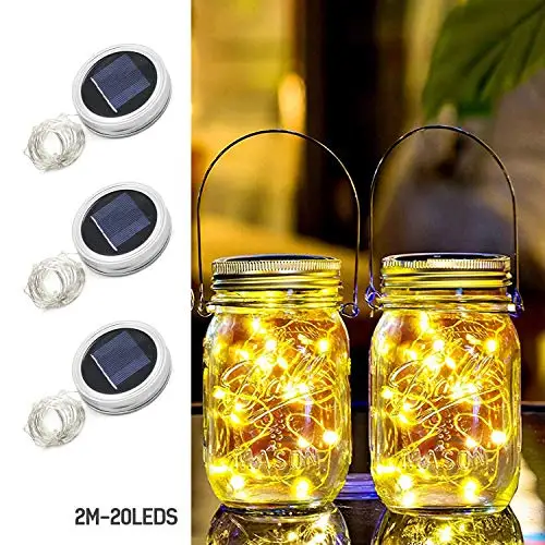 3PCS Solar Mason Led Fairy Jar Light Cold White Warm Light for Yard Garden Decor ,Fairy String Lights Fit for Regular Mouth Jars
3PCS Solar Mason Led Fairy Jar Light Cold White Warm Light for Yard Garden Decor ,Fairy String Lights Fit for Regular Mouth Jars
