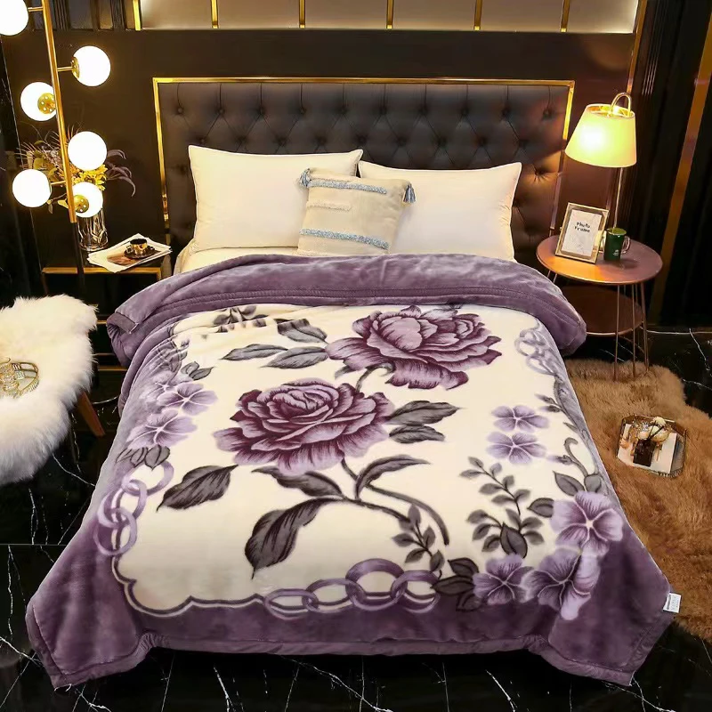 Double Layer Winter Thicken Raschel Plush Weighted Floral Blanket Warm Heavy Fluffy Soft Red Flowers Printed Throw Blankets
Double Layer Winter Thicken Raschel Plush Weighted Floral Blanket Warm Heavy Fluffy Soft Red Flowers Printed Throw Blankets
