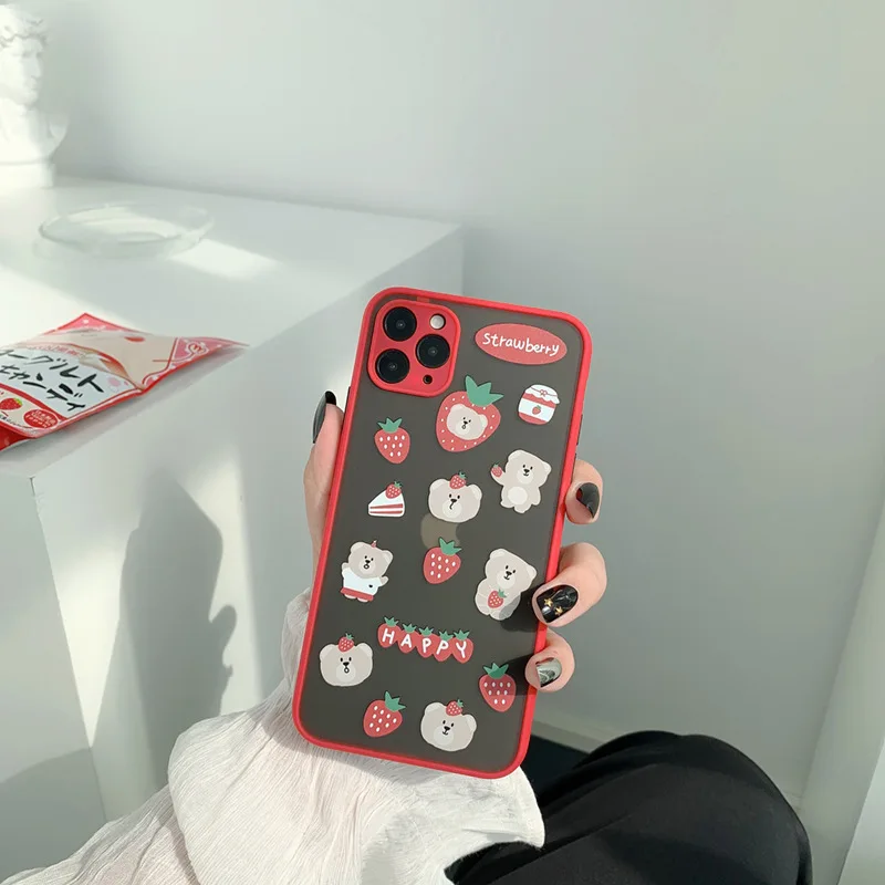 Cartoon Cute Strawberry Bear Graffiti IPhone11ProMax/12Mini/XR/XS/X/8/7Silicone Lovers All Inclusive Mobile Phone Case Wholesale
Cartoon Cute Strawberry Bear Graffiti IPhone11ProMax/12Mini/XR/XS/X/8/7Silicone Lovers All Inclusive Mobile Phone Case Wholesale