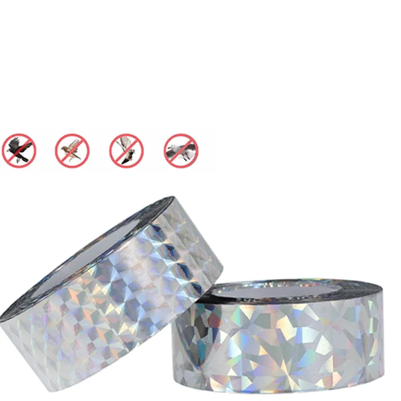 Anti Bird Tape Flashing Multi-size Reflective Bird Repellent Scare Tape Pigeons Crow Double-sided Ribbon in outdoor garden 2021
Anti Bird Tape Flashing Multi-size Reflective Bird Repellent Scare Tape Pigeons Crow Double-sided Ribbon in outdoor garden 2021