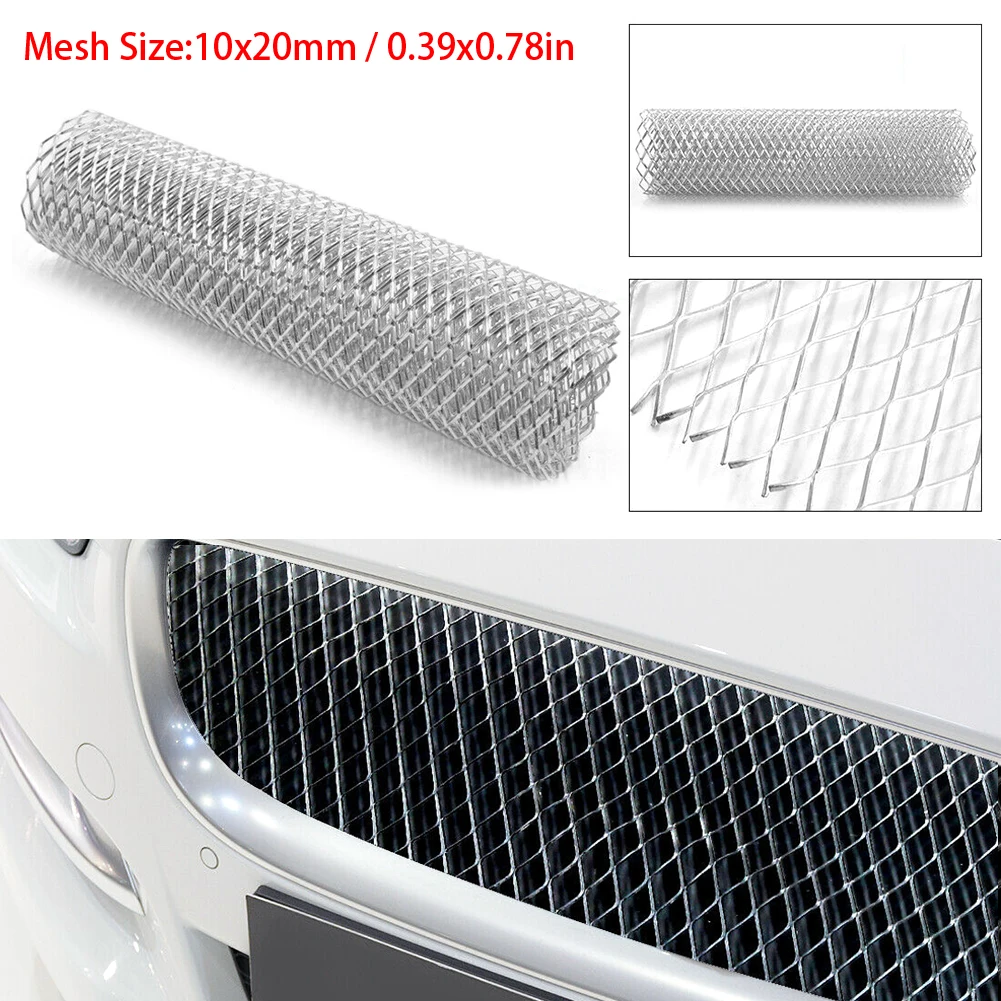 Silver Universal Aluminium Bumper Racing Grille Mesh Vent 10 x 5mm Car Tuning Grill Spoiler Hood Air Intake Net 40"x13"
Silver Universal Aluminium Bumper Racing Grille Mesh Vent 10 x 5mm Car Tuning Grill Spoiler Hood Air Intake Net 40"x13"