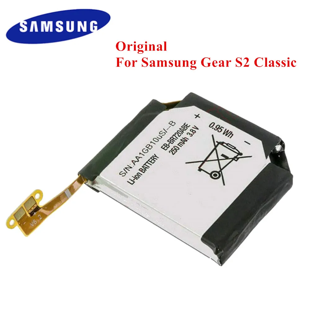 Original Battery EB-BR720ABE For Samsung Gear S2 Classic SM-R720 SM-R732 250mAh Genuine Akku with Free Tools
Original Battery EB-BR720ABE For Samsung Gear S2 Classic SM-R720 SM-R732 250mAh Genuine Akku with Free Tools