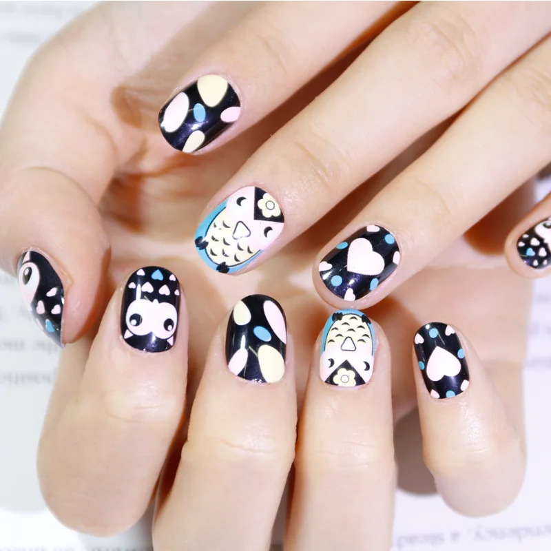 Cartoon Animal Full Cover Kid Wearable Fake Nail Art for Girls Manicure Tips 12 Candy Rainbow Polka Dot False Nail Tips Children 
Cartoon Animal Full Cover Kid Wearable Fake Nail Art for Girls Manicure Tips 12 Candy Rainbow Polka Dot False Nail Tips Children
