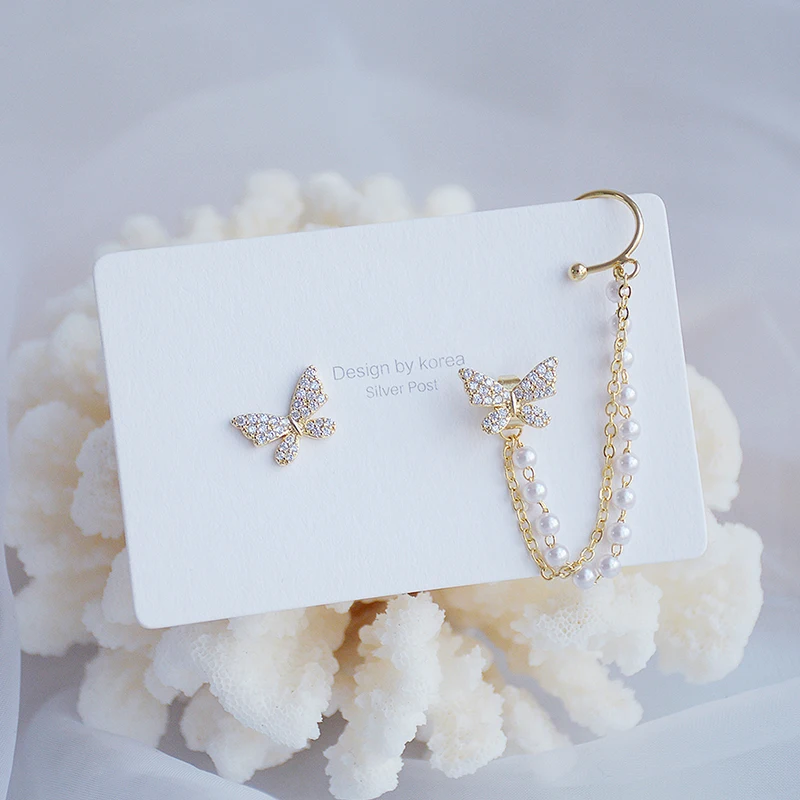 Korean Temperament Imitation Pearl Butterfly Ear Bone Clip Earrings Gold Bling Delite Zircon Earring Wedding Bridal Jewellery Gi
Korean Temperament Imitation Pearl Butterfly Ear Bone Clip Earrings Gold Bling Delite Zircon Earring Wedding Bridal Jewellery Gi