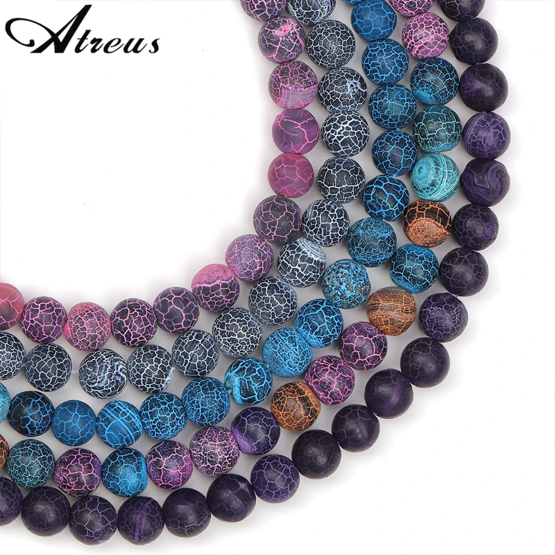Atreus Natural Stone Beads Frost Cracked Dream Fire Dragon Veins Agates Onyx Beads For Jewelry Making DIY Bracelet 6/8/10 mm
Atreus Natural Stone Beads Frost Cracked Dream Fire Dragon Veins Agates Onyx Beads For Jewelry Making DIY Bracelet 6/8/10 mm
