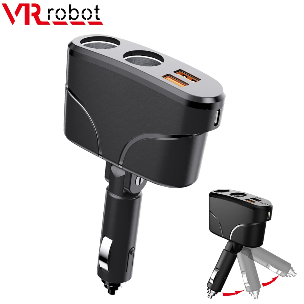 VR robot Dual USB QC3.0 автомобильное зарядное устройство адаптер 100 Вт 12в-24 2-полосный разветвитель гнезда прикуривателя с быстрой зарядкой PD Type-c
VR robot Dual USB QC3.0 автомобильное зарядное устройство адаптер 100 Вт 12в-24 2-полосный разветвитель гнезда прикуривателя с быстрой зарядкой PD Type-c