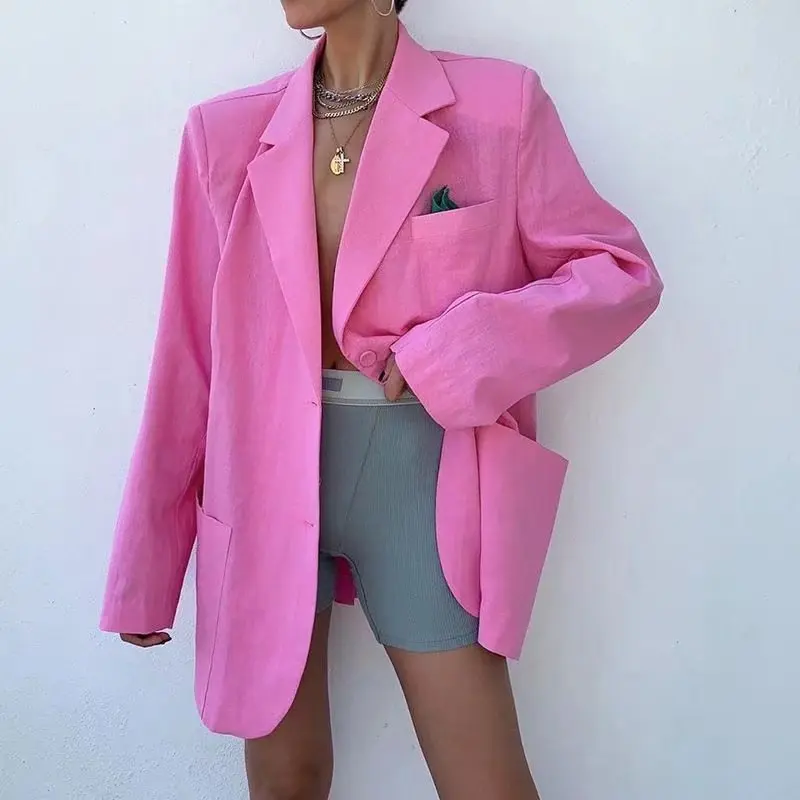 2021 Autumn Women Long Sleeve Casual Solid Thin Causal V-neck Blazer Spring and Autumn Fashion Solid Jacket
2021 Autumn Women Long Sleeve Casual Solid Thin Causal V-neck Blazer Spring and Autumn Fashion Solid Jacket
