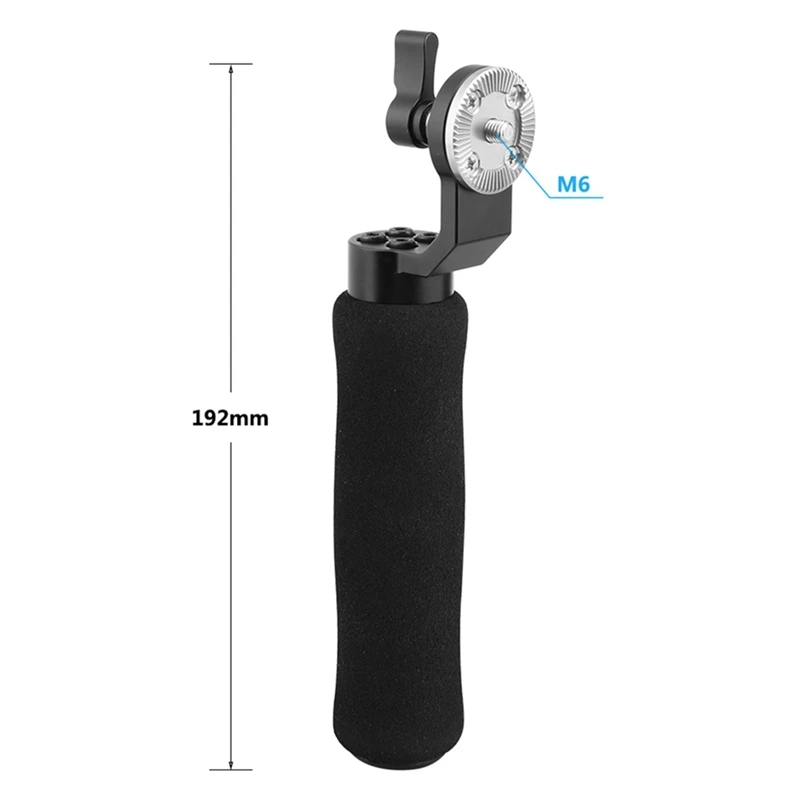 Handle Grip Ultra Light Sponge Handgrip with ARI Rosette M6 Thumbscrew Connection a Pair for Camera Monitor Cage Rig
Handle Grip Ultra Light Sponge Handgrip with ARI Rosette M6 Thumbscrew Connection a Pair for Camera Monitor Cage Rig