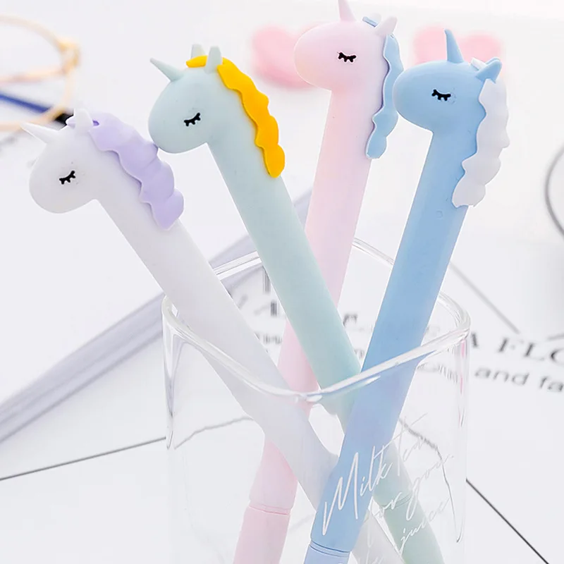 50PCS/lot Cute Macaron Unicorn Gel Pen Soft Silcone Signing Pen Writing Office Use Pen Exam Kawaii School Supplies Stationery
50PCS/lot Cute Macaron Unicorn Gel Pen Soft Silcone Signing Pen Writing Office Use Pen Exam Kawaii School Supplies Stationery