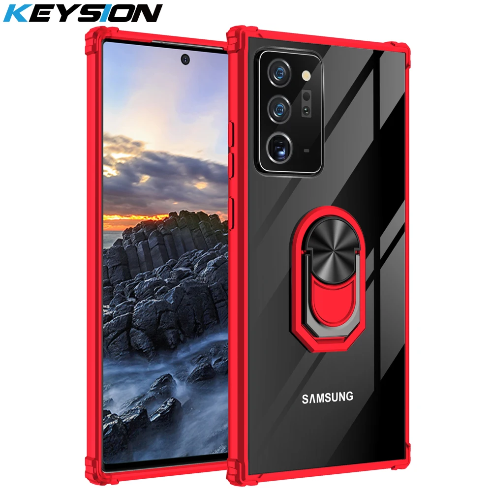 Ударопрочный чехол KEYSION для Samsung Note 20 Ultra 10 Lite прозрачный телефона с кольцом Galaxy S20
