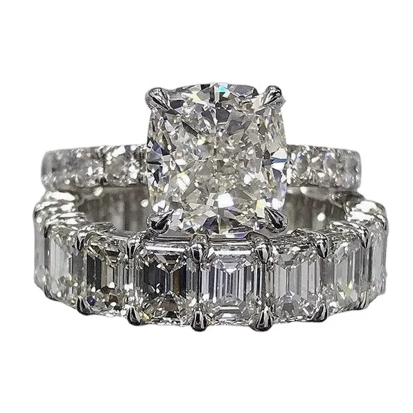 Cute Female Geometric Lab Diamond Ring Set 100% Real 925 Sterling Silver Engagement Ring Vintage Luxury Wedding Rings For Women
Cute Female Geometric Lab Diamond Ring Set 100% Real 925 Sterling Silver Engagement Ring Vintage Luxury Wedding Rings For Women