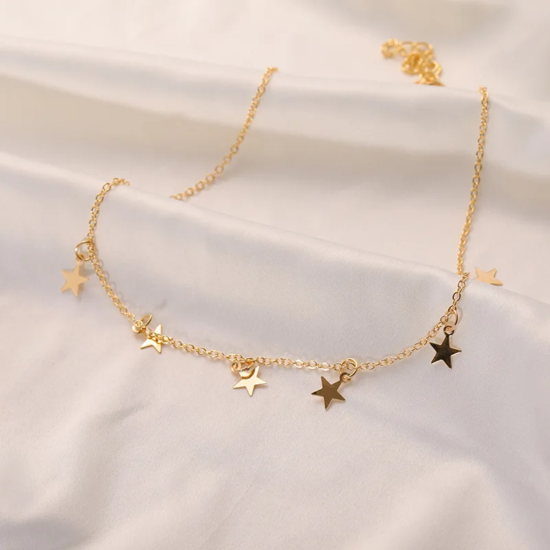 Hot Selling Fashion Gold Color Star Pendant Necklace For Women Ladies Party Round Chokers Necklace Metal Women's Neck Chain
Hot Selling Fashion Gold Color Star Pendant Necklace For Women Ladies Party Round Chokers Necklace Metal Women's Neck Chain