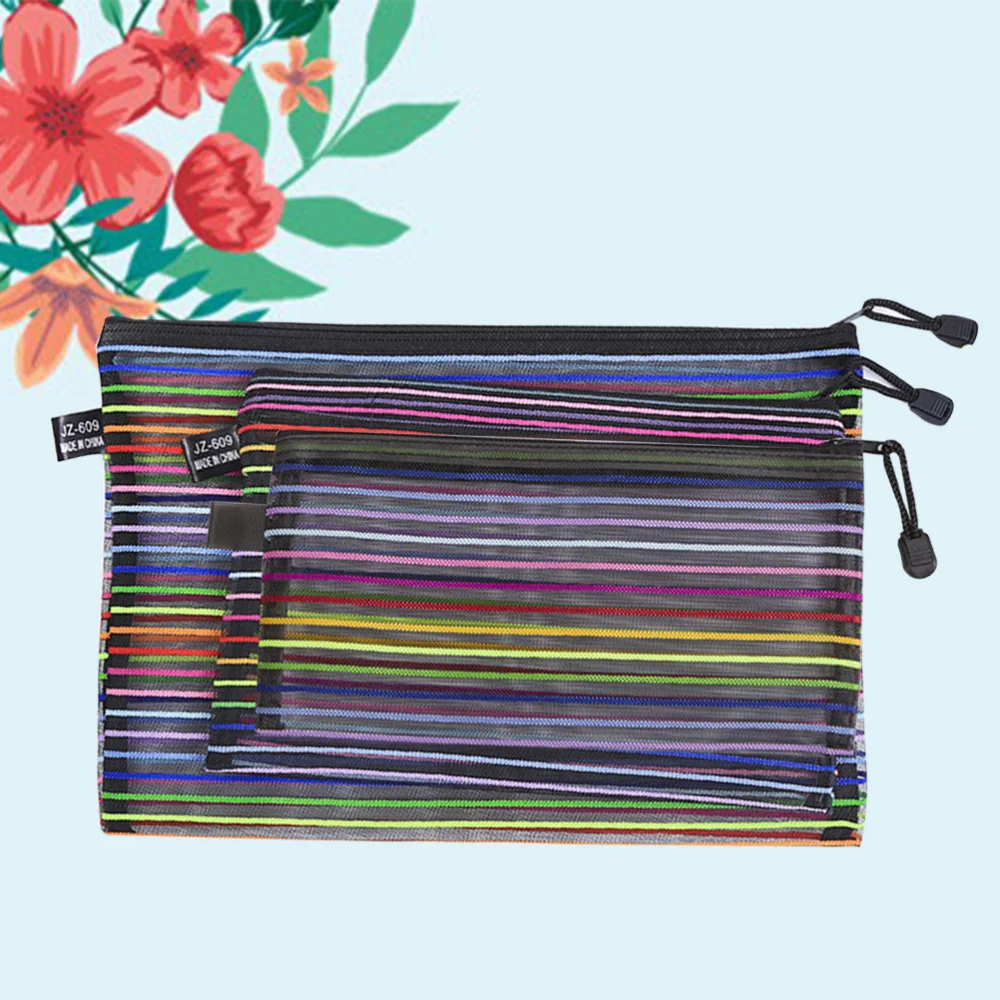 3Pcs Colorful File Pockets Nylon Mesh Zipper File Storage Bags Documents Organizer Pouch
3Pcs Colorful File Pockets Nylon Mesh Zipper File Storage Bags Documents Organizer Pouch