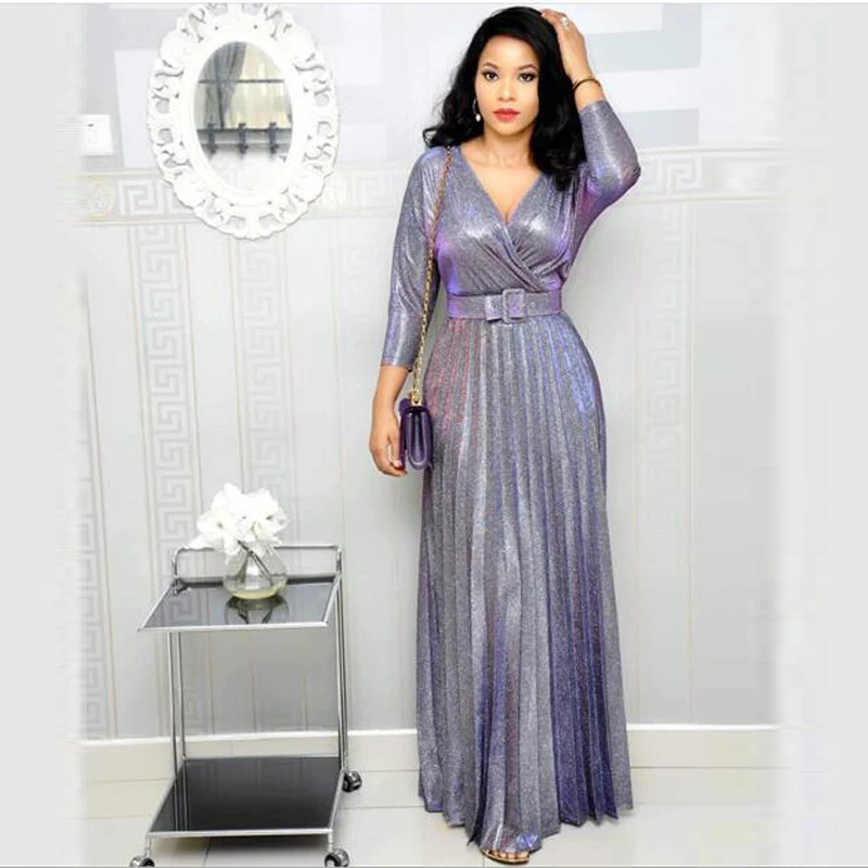 African Dresses for Women Colorful Bronzing Women Party Long Dress V-neck Younger Girl Maxi Dress Traditional African Clothing
African Dresses for Women Colorful Bronzing Women Party Long Dress V-neck Younger Girl Maxi Dress Traditional African Clothing