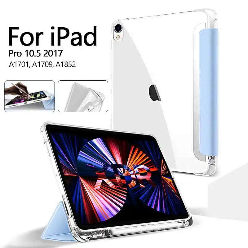 Умный чехол для iPad Pro 10,5, 2017, A1709, A1701, прозрачный, с держателем для карандашей
Умный чехол для iPad Pro 10,5, 2017, A1709, A1701, прозрачный, с держателем для карандашей