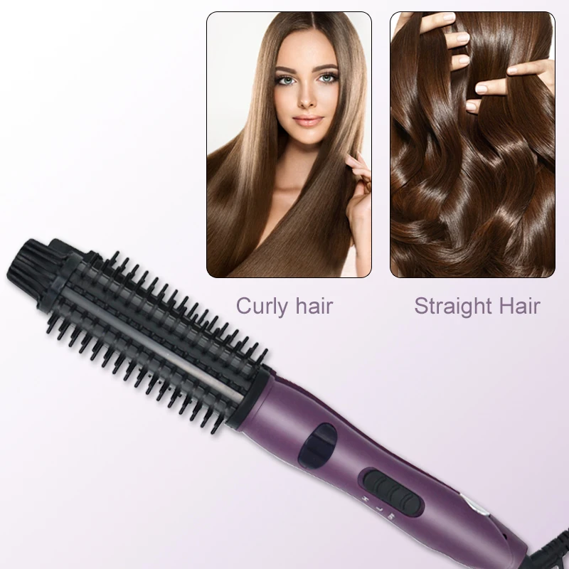 2 in 1 Ceramic Styler Hair Curler Brush Straight and Curl Curling Iron perm hair comb pear flower electric round comb brush 
2 in 1 Ceramic Styler Hair Curler Brush Straight and Curl Curling Iron perm hair comb pear flower electric round comb brush