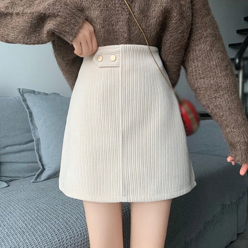 Autumn And Winter Plus Velvet High Waist Skirt Women's A-line Mini Skirt Fashion Sexy Lady Bottoms High Street Wear
Autumn And Winter Plus Velvet High Waist Skirt Women's A-line Mini Skirt Fashion Sexy Lady Bottoms High Street Wear