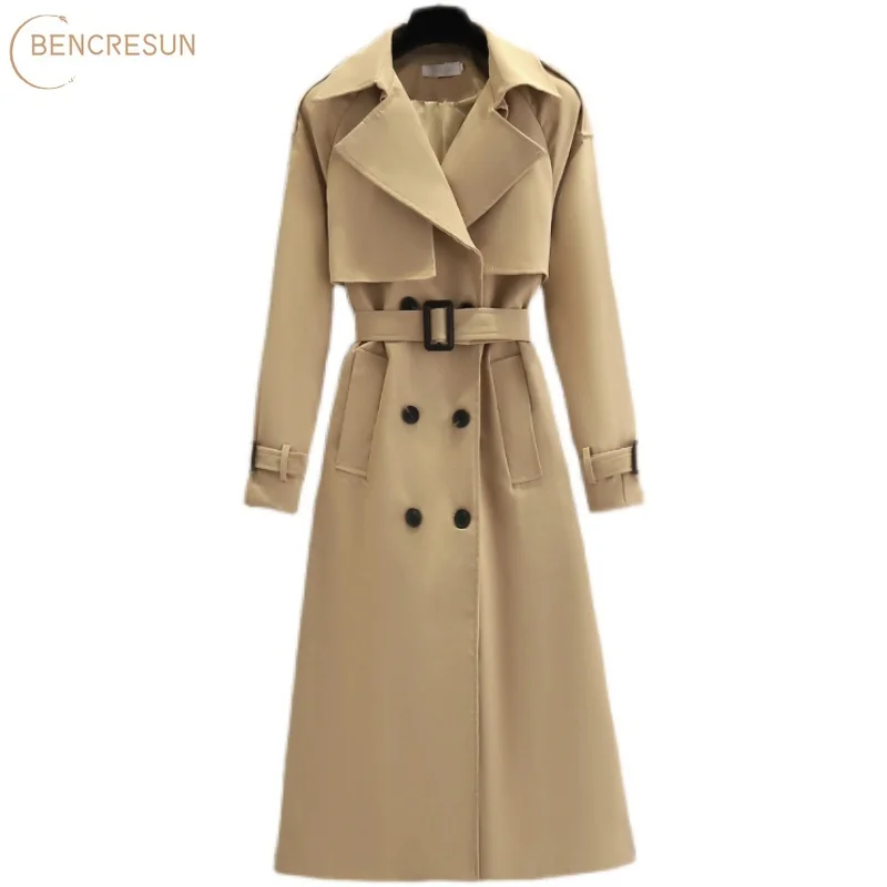 Autumn Winter Classic Trench Women Khaki Black Slim Waist Sashes Double Breasted Pocket Coat Female Fashion Midi Windbreaker
Autumn Winter Classic Trench Women Khaki Black Slim Waist Sashes Double Breasted Pocket Coat Female Fashion Midi Windbreaker