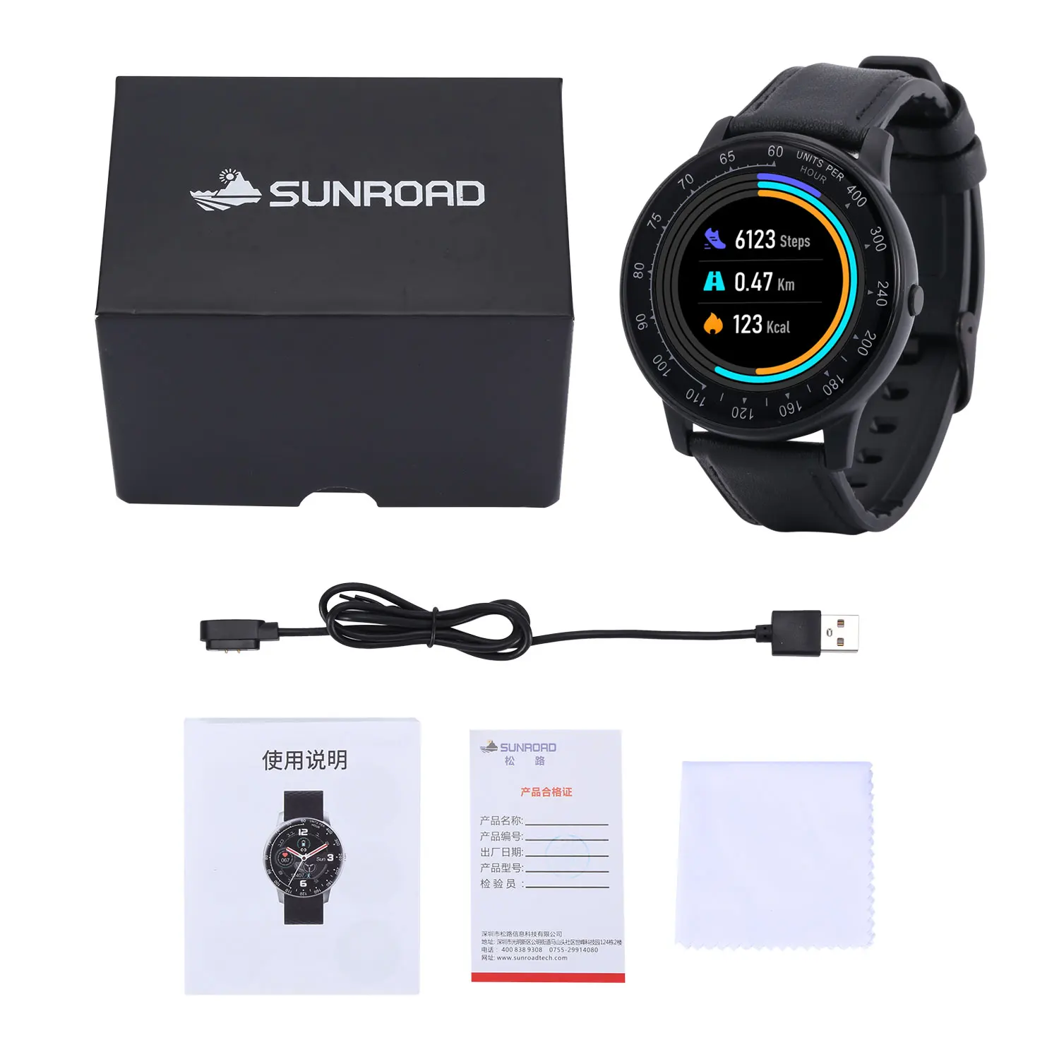 Мужские Смарт-часы SUNROAD цифровые спортивные часы измеритель артериального