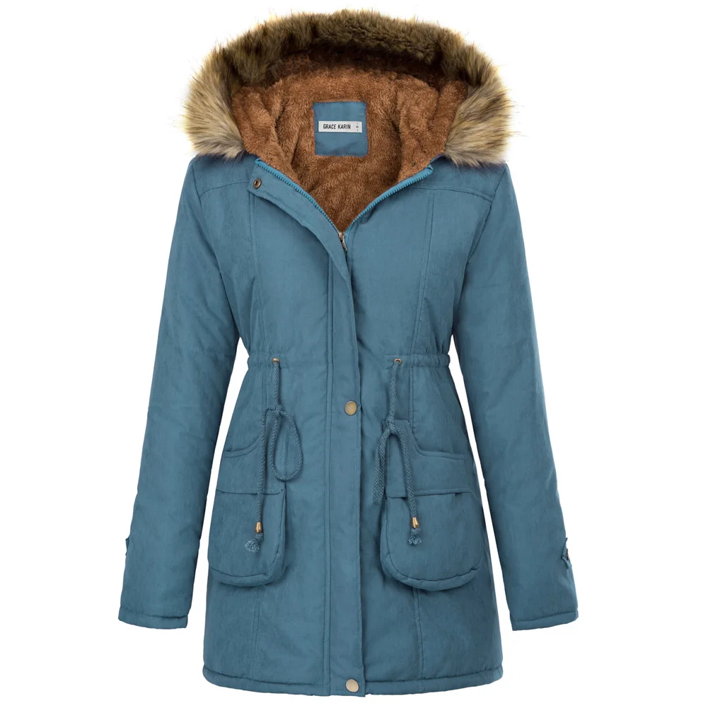 Women's Winter Warm Thicken Fleece Lined Coat Outerwear Padded With Silk-Wadding Long Sleeve Waistline With Drawstring
Women's Winter Warm Thicken Fleece Lined Coat Outerwear Padded With Silk-Wadding Long Sleeve Waistline With Drawstring