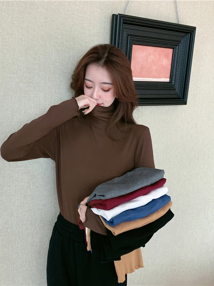 Women One Size Fashion Autumn Winter Bottoming Shirt Inner High Neck Slim Top Round Pullover Long Sleeve
Women One Size Fashion Autumn Winter Bottoming Shirt Inner High Neck Slim Top Round Pullover Long Sleeve
