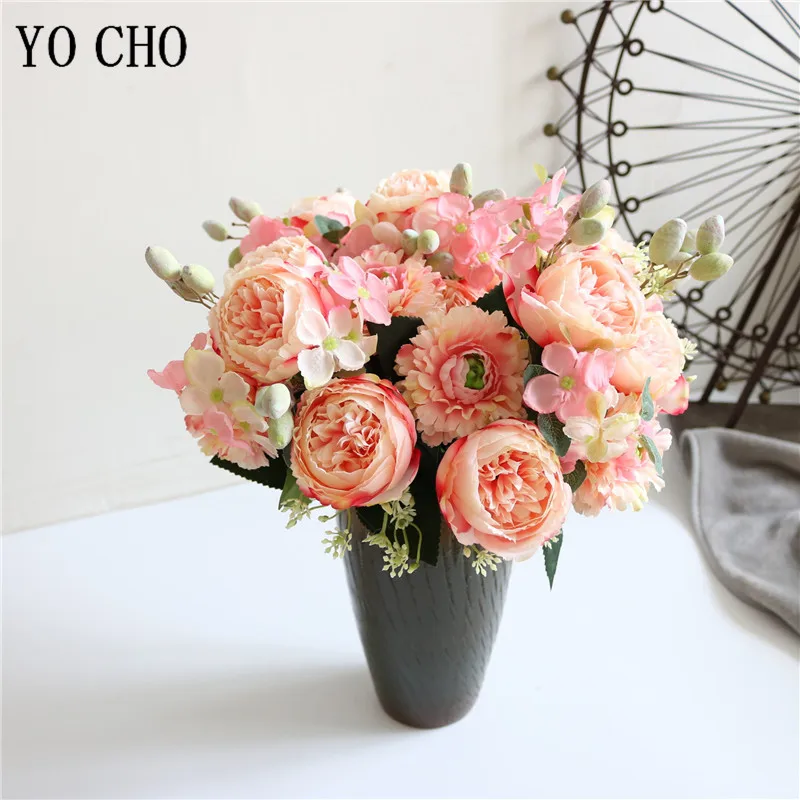 Pink Silk Rose Hydrangeas Artificial Flowers Wedding Flowers for Bride Hand Silk Blooming Peony Fake Flowers White Home Decor
Pink Silk Rose Hydrangeas Artificial Flowers Wedding Flowers for Bride Hand Silk Blooming Peony Fake Flowers White Home Decor
