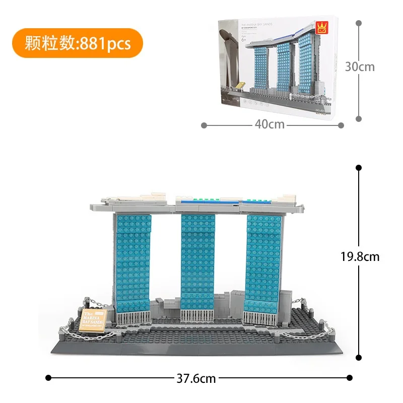 Singapore Marina Bay Sands Bricks City Great building Serise Building Blocks Toys for Children Gifts Model 881Pcs
Singapore Marina Bay Sands Bricks City Great building Serise Building Blocks Toys for Children Gifts Model 881Pcs