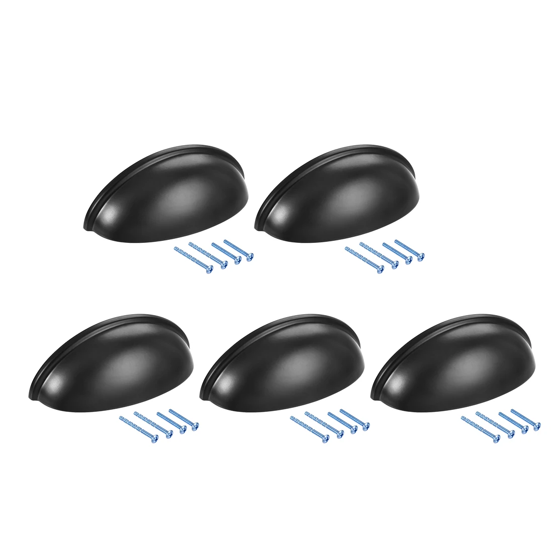 Uxcell Cup Drawer Handle Pull, 5 Pack Black 3" Hole Centers, with M4x25 M4x45 Screws for Dresser Kitchen Cabinet
Uxcell Cup Drawer Handle Pull, 5 Pack Black 3" Hole Centers, with M4x25 M4x45 Screws for Dresser Kitchen Cabinet