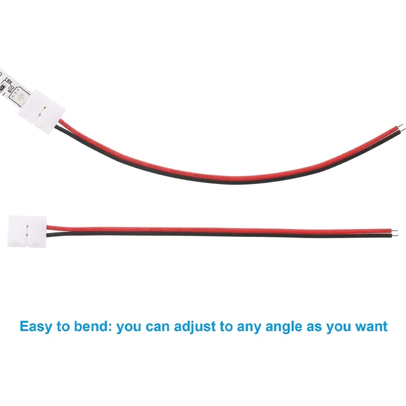 24Pcs 8mm 2 Pin LED Strip Light Connector for 8 mm Wide Flexible SMD 3528 2835 Single Color LED Strip Lights Solderless
24Pcs 8mm 2 Pin LED Strip Light Connector for 8 mm Wide Flexible SMD 3528 2835 Single Color LED Strip Lights Solderless