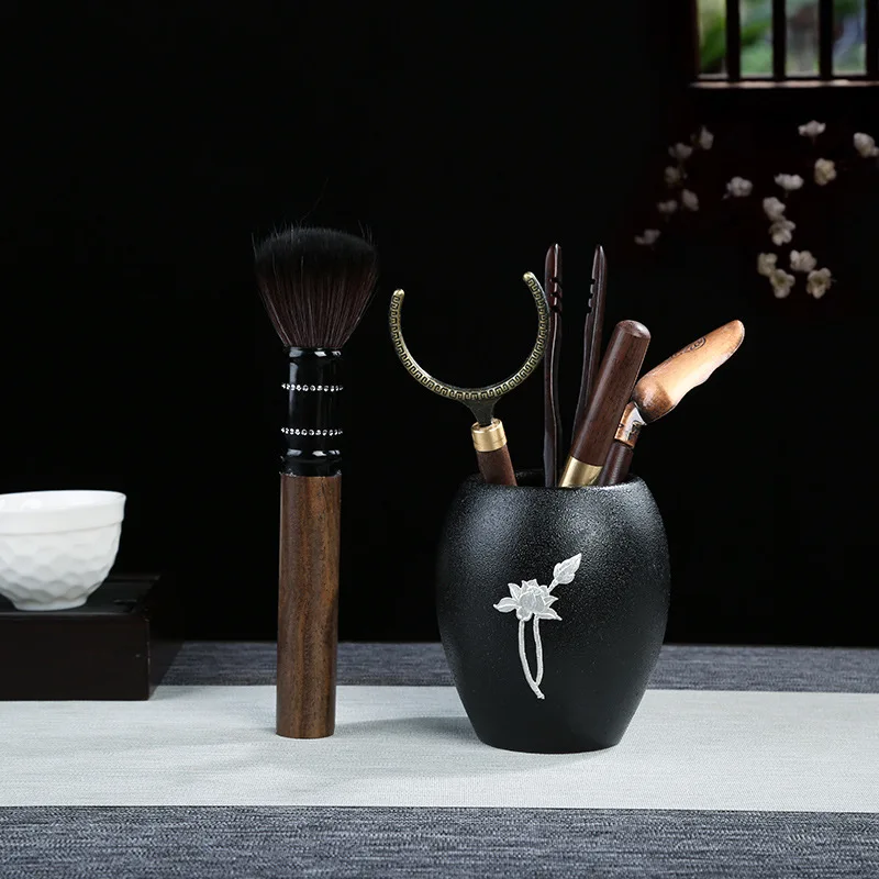 Tea Ceremony Six Gentlemen Set Kung Fu Tea Art Ornaments Ebony Wood Pewter Tea Ceremony Group Tea Table Tea Set Accessories
Tea Ceremony Six Gentlemen Set Kung Fu Tea Art Ornaments Ebony Wood Pewter Tea Ceremony Group Tea Table Tea Set Accessories
